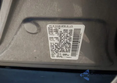 2019 Nissan Rogue Sv from USA, damaged, VIN JN8AT2MT4KW505278